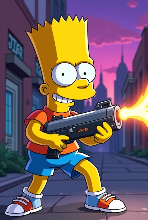 Bart Simpson anime version so a weapon 