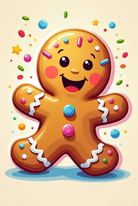 Logo of a gingerbread gum business ,  that is enough to attract the attention of elementary school ren