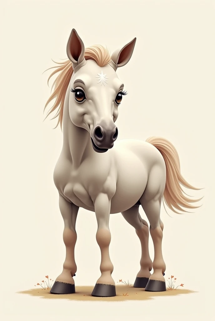 Motocros making a little horse that is realistic vector