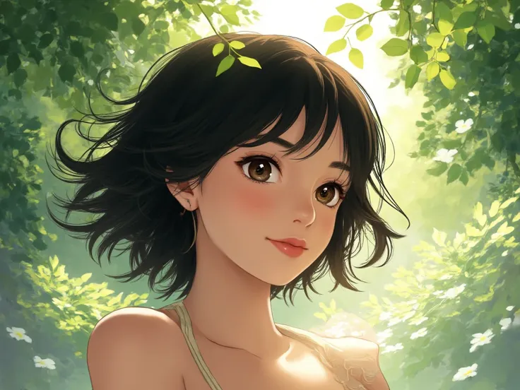 (Masterpiece), (Best Quality), (Super Detail), (disheveled Hair), (Illustration), (1 Girl), (Interview), (Brief Background), Beautiful Detailed Eyes, Delicate Beautiful Face, Floating, (High Saturation), (Shine), Focus on Face, Black Hair, Bangs, Full Smil...