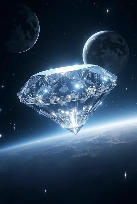 Diamond dust big diamond space cadet moon earth stars