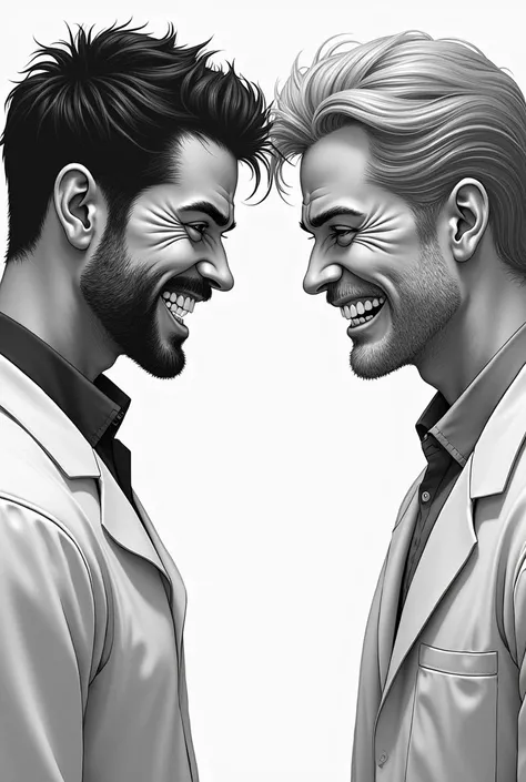  I want to create a black and white image where there are two illustrations , these two illustrations must be the same ,  they only have 10 small differences between one and the other , Between the differences there must be different facial expressions ,  ...