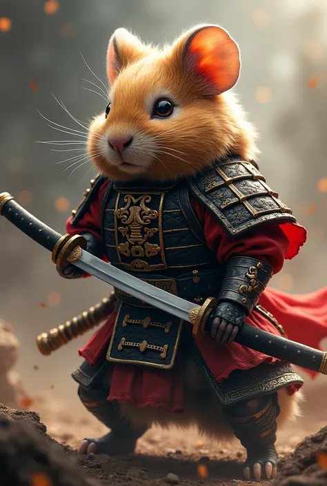 Samurai Guinea Pig Warrior ,  detailed digital art , hyper realistic,  high definition,  complicated,  beautiful color ,  Dramatic Lighting,  dynamic battle scene, Impressive pose,   beautiful details  , Volumetric Lighting, Photographically, 8k,  sharp co...