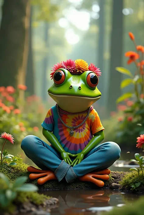 grenouille hippy