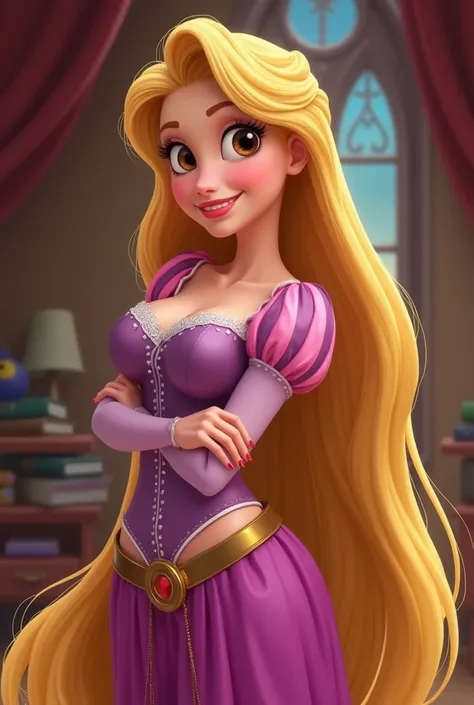 Repunzel showing her pussy cartoon