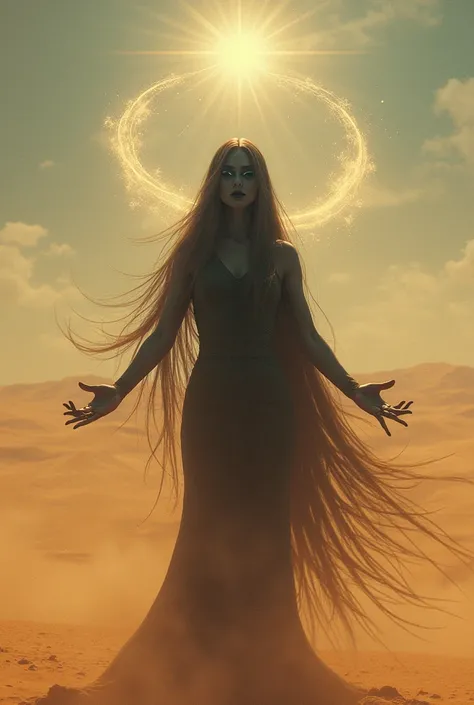 queen of blood in the desert using her hands power empty eyes 