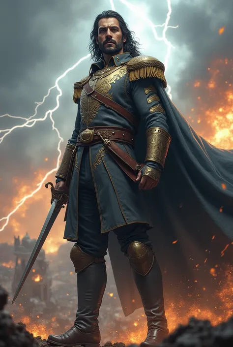  Nicolás de Piérola ,  The Thunder Lord

 • Featured image :  Man with long, dark hair ,  in a military uniform in shades of gray and gold .  He wears a cape with lightning details and a sabre .
	 • Skills :
Imperial Lightning :  Nicholas can summon rays w...