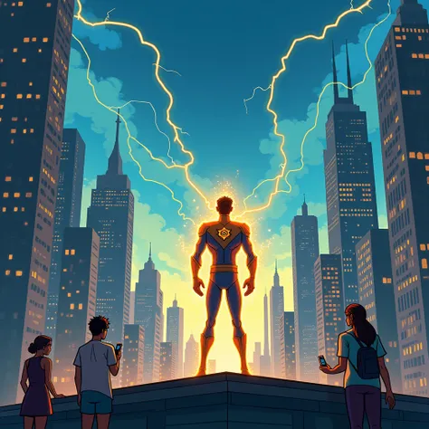 Title:  Electron and the Mystery of Charges **

*Vignette 1:*  
 A vibrant landscape of a modern city ,  where the lights flash ,  and huge skyscrapers shine . in the center,  a young man named Electron ,  dressed in a shiny suit that seems to be made of l...