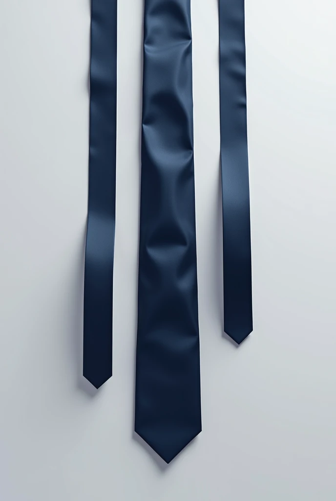 Create a navy blue tie with two ribbons facing down