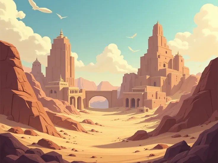 Design a 2d game background featuring notable landmarks like Elephant Mountain for Al Ula ,Qasr al-Farid tomb in Hegra,The Elephant Rock ,Wadi Ashar Streets of the old city Diriyah near Ar Riyadh, Kingdom of Saudi Arabia.historic jedahha palace and Al-Hijr...