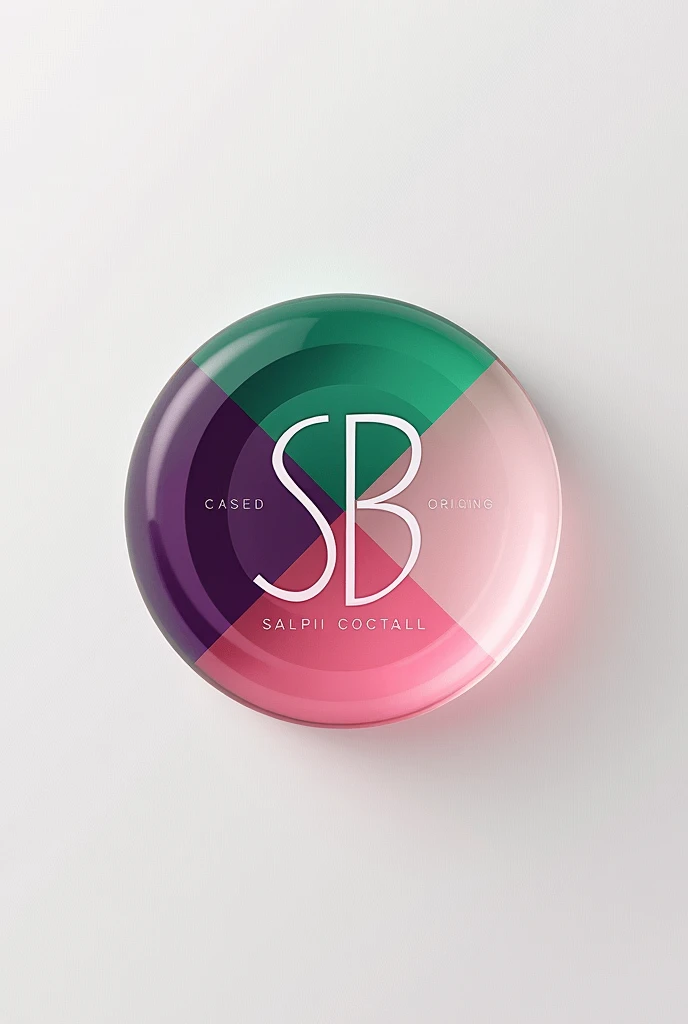 Make me a logo for a cocktail spherification brand.  I want it to be sober and use colors like purple , green, and pink. The brand is called Salpibloom 