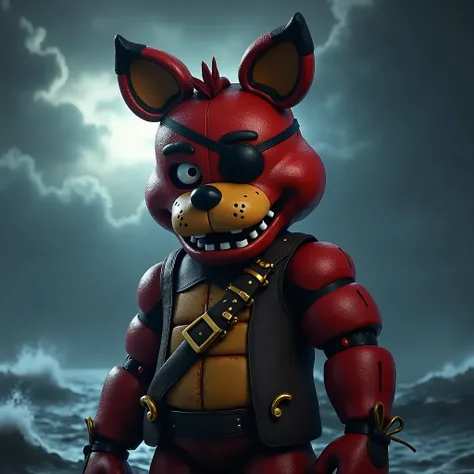  generates an fnaf-based YouTube banner with a description "Pirate Foxy", Pirate Red Fox 