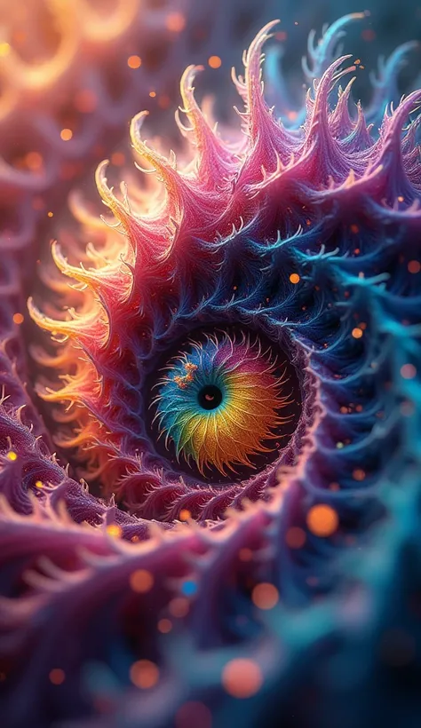 ((fractal art)),((masterpiece, best quality, extremely detailed ,ultra high res, detailed background )),(((abstract background))),(1 ),((colorful)),flores,( glowing skin),((many colors)),(toys),feathers