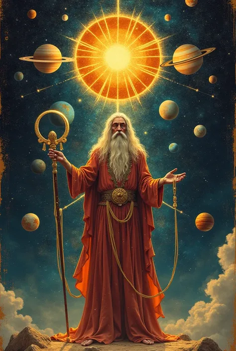  create the archons of Gnosticism ,  the 7 archons each with its corresponding planet ,  the archon of the Sun , of the Moon , from Mars,  of Saturn , From Venus , de mercurio e de jupiter,  each archon together with the corresponding elements and colors, ...