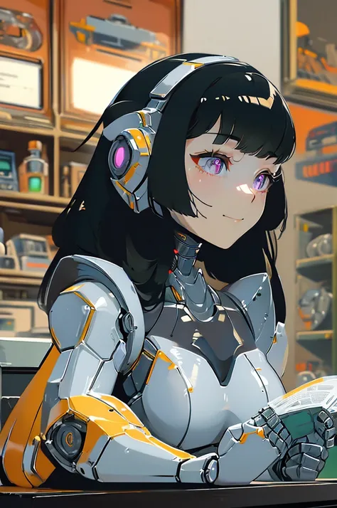 (masterpiece),(Highest quality),(Super detailed),(Best illustrations),(Best Shadow),(Absurd),(Detailed Background),(so beautiful), 16K, 8K, 4K,(Best Shadow),robotization,woman ,big bust,Robot Joint ,Metal skin,Black robot Suit,long hair,a black robot suit ...