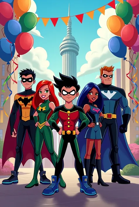 Teen Titans birthday invitation 
