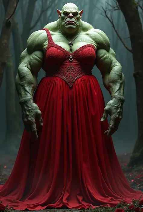 Ogre in red dress