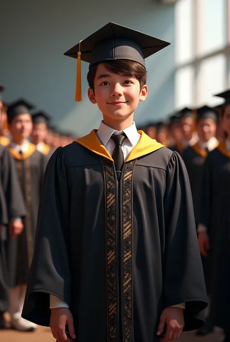 Boy graduating