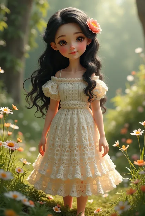 Snow White image of crocheted dress 