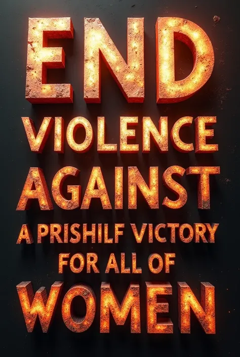 Genrame images of the letters : " Every woman free of violence is a victory for humanity."
