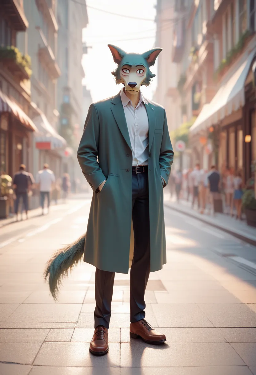 legoshi from beastars, full body, looking the viewer