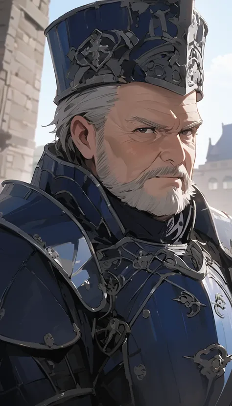 ( high quality, actual ,photo actual :1.37),( Quality Best ,4K,8K, High Resolution ,masterpiece:1.2),portrait,50 year old European dad, displeased ,Serious，50年 medieval knight on the battlefield，Noble Knight ， kind fathers ,grandfather，University classroom...