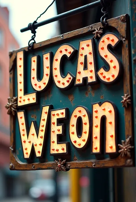 Sign that says Lucas Weon

