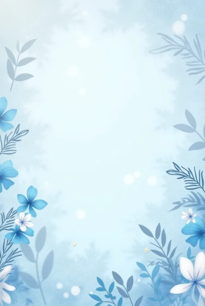 Generate background image with pastel blue floral or acrylic theme with blank in the center 