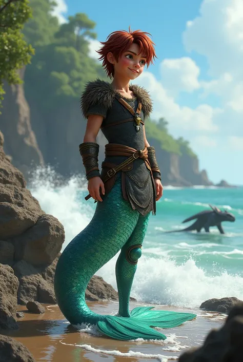 Hiccup of how to train your dragon with a mermaids tail bot bot