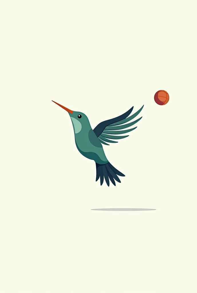 Logo of a hummingbird throwing a ball 