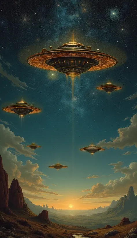  images of the universe 、UFOs depicted in ancient paintings）