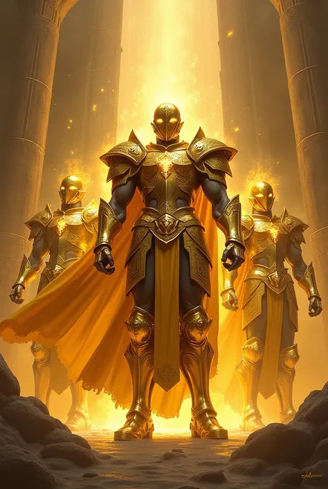 Guardians with gold armor