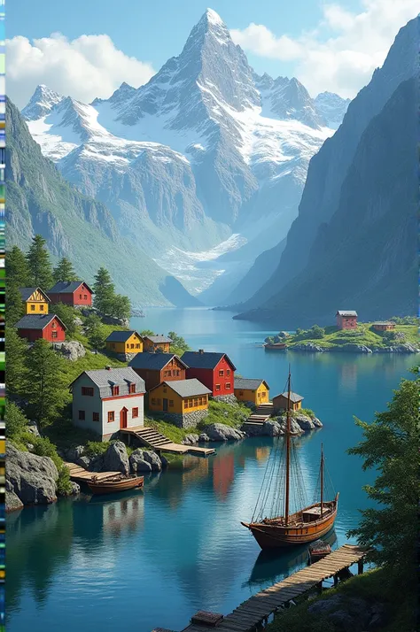 A beautiful mountain village in Norway