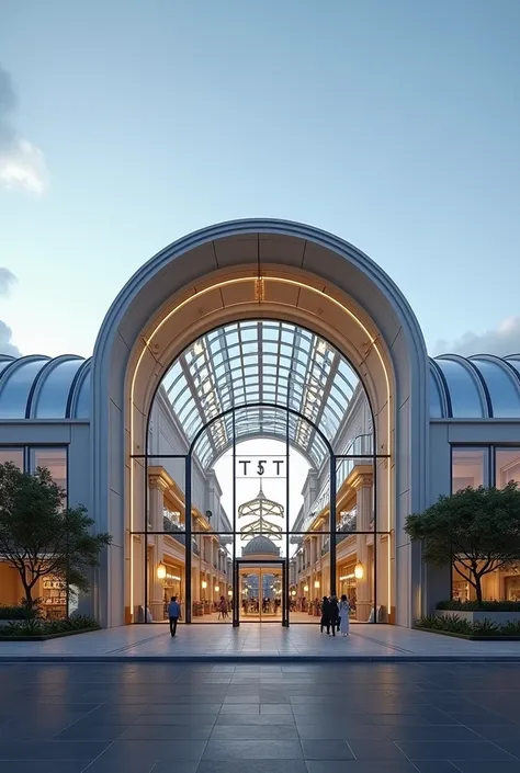 ORIGINAL AND MODERN DESIGN OF A GLASS-DOMED FAÇADE OF A SHOPPING MALL IN ICA IN THE PANAMERICANA SUR
