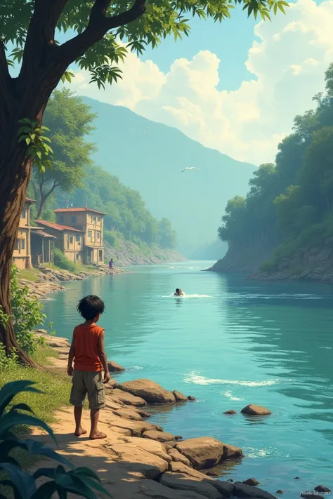 Sure! Heres a prompt for a story about a poor Indian boy playing by the river:


---

In a small village nestled by the riverbanks of the Ganges, there lived a poor boy named Aarav. Every morning, while the sun was still rising, Aarav would run barefoot th...