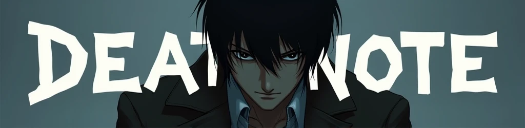 "MrCeon" font, text, death note anime of L character, stand writed font, font at land in center of image, 