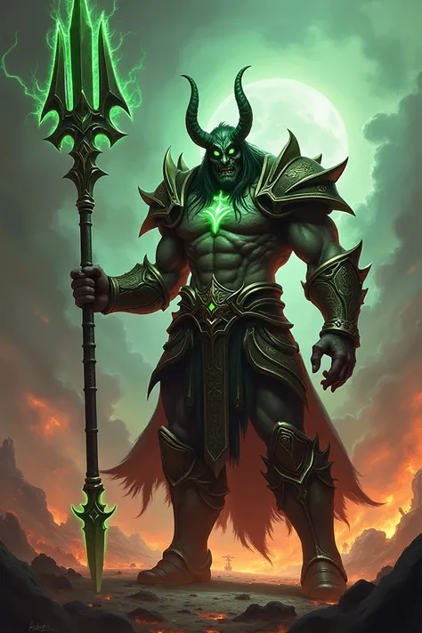 Illidan with a spear