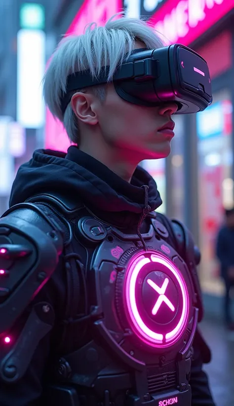 Photorealistic,Photorealistic, This image has an atmosphere that echoes the cyberpunk era. (cyberpunk) An art and literary approach that often emphasizes the combination of high technology and problematic social structures. The characters in the picture ar...