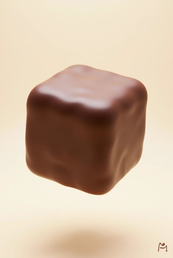 Soft, square, smooth chocolate cake without a cake face in a small square float, like an egg spread.
Request a transparent background png image