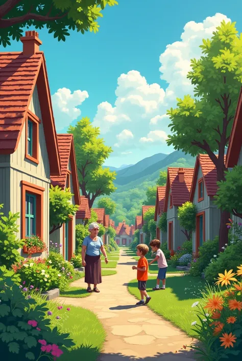 In my neighborhood I live ,  the landscape is vibrant and filled with lush greenery .  The weather here is usually warm and pleasant ,  which creates a welcoming environment for activities various outdoor animations .  It is common to see neighbors engagin...