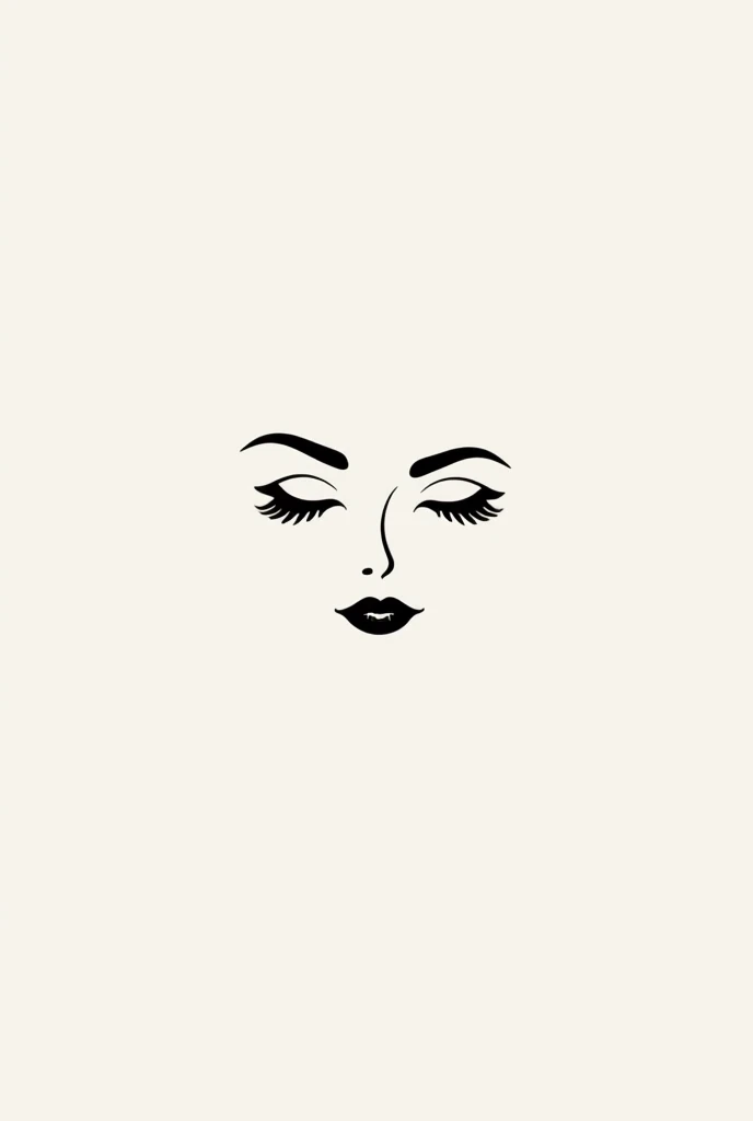 Draw a simple logo suitable for a makeup artist