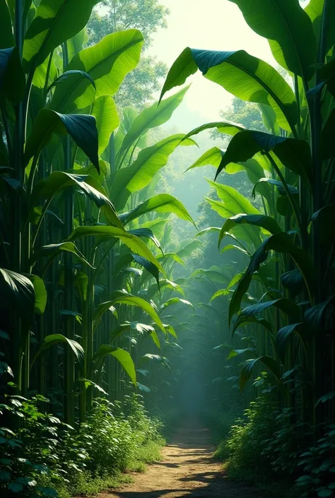 dense green corn trees