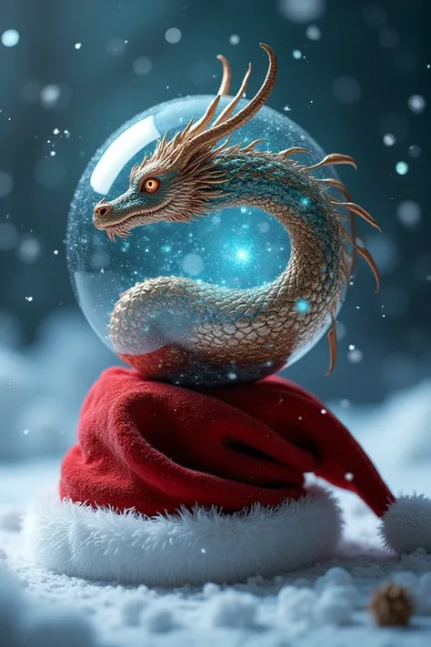 Christmas hat with dragon sphere