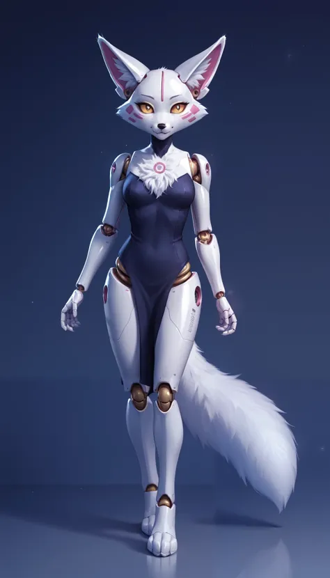 (zPDXL2), (PonyXLV6_Scores), source_anime, source_anthro, source_furry, Expressiveh, three-quarter portrait, legs, asymmetric image, BREAK
lhata4564, solo, 1girl, cute, furry, android girl, fox, fox android fur body, smooth joints, detailed body