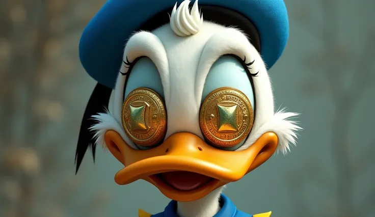 The Donal Duck with the Eyes of Money