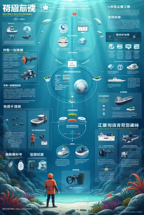 Poster size and structure
Size Specifications：88x123厘米三折页海报
平面海报将concise明了，Highlight the project focus ，Suitable for display at the competition site。

Poster structure and content
Top title area（Large font，Highlight themes）
Main title：
深海潜思InnovationSubmer...