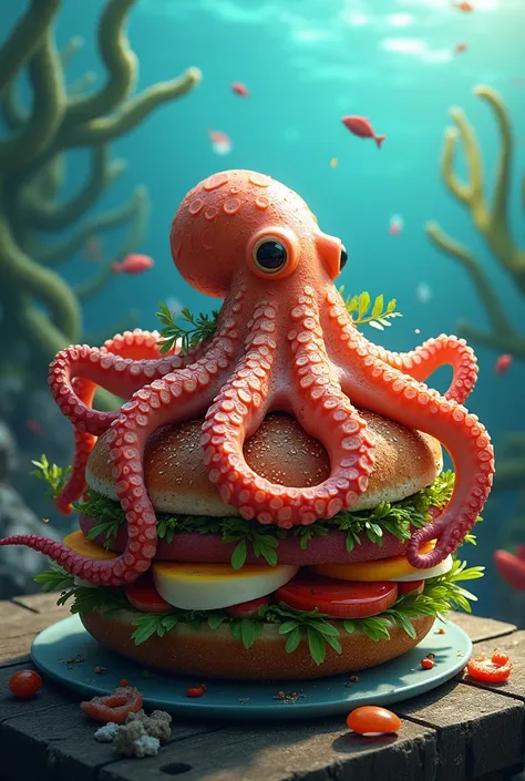 Octopus sandwich 