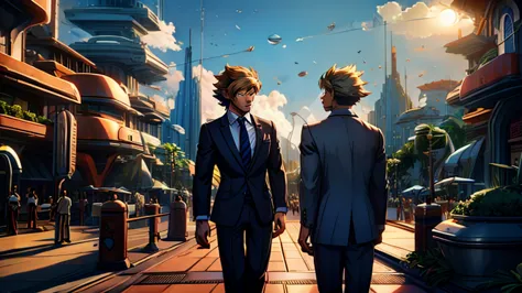 sun wukong,in a suit, business style