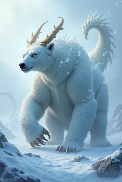 Dragon and polar bear fusion