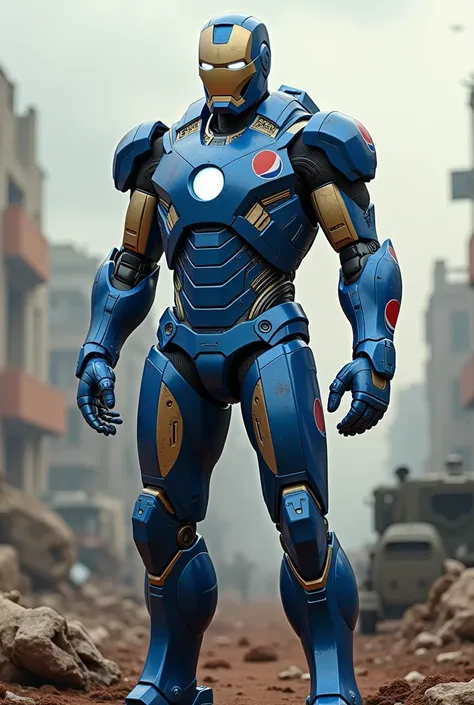 Ironman based on pepsi at war area real image